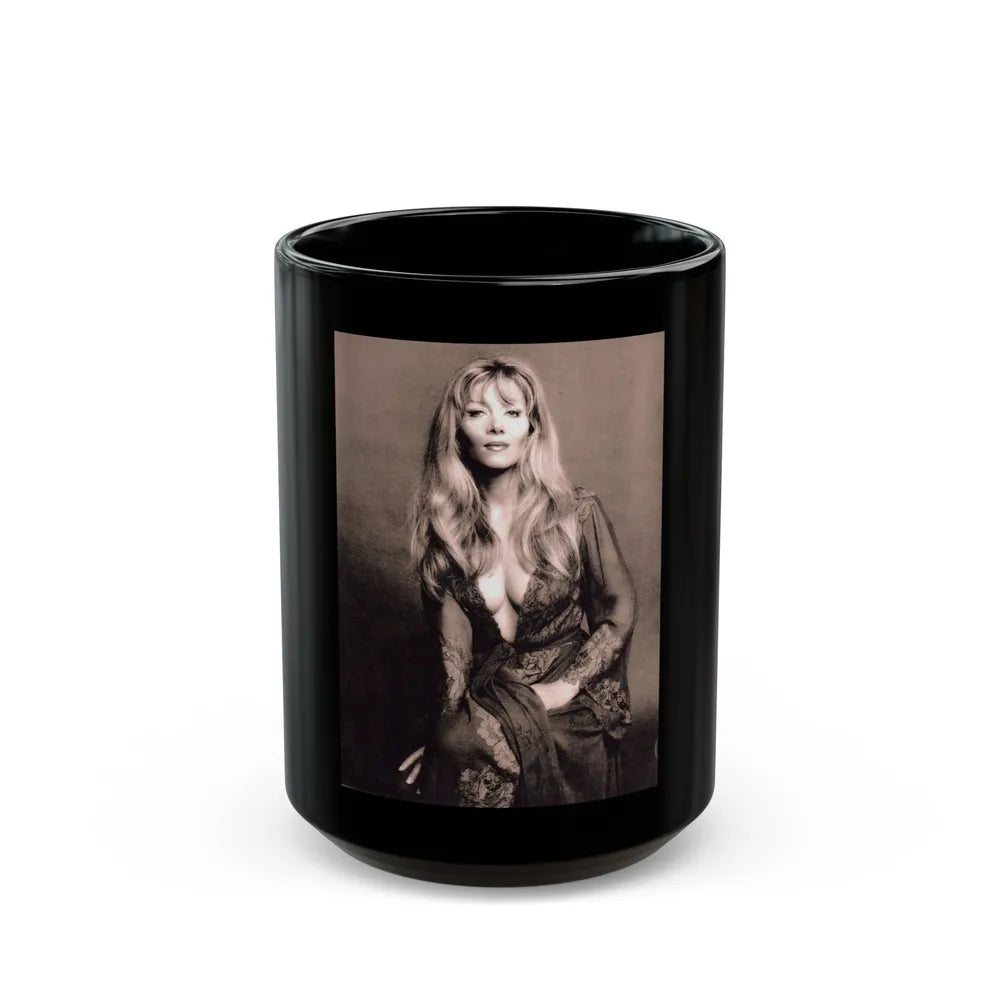 Ingrid Pitt #147 (Vintage Female Icon) Black Coffee Mug-15oz-Go Mug Yourself