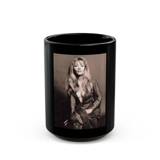 Ingrid Pitt #147 (Vintage Female Icon) Black Coffee Mug 15oz - Go Mug Yourself