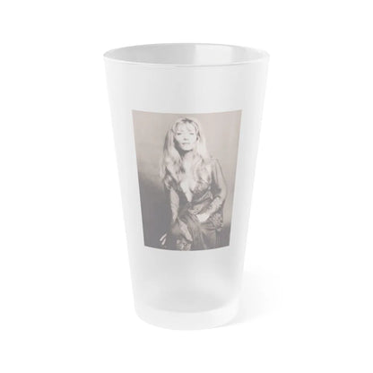 Ingrid Pitt #147 (Vintage Female Icon) Frosted Pint Glass 16oz-16oz-Frosted-Go Mug Yourself