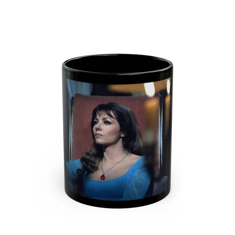 Ingrid Pitt #52 (Vintage Female Icon) Black Coffee Mug-11oz-Go Mug Yourself