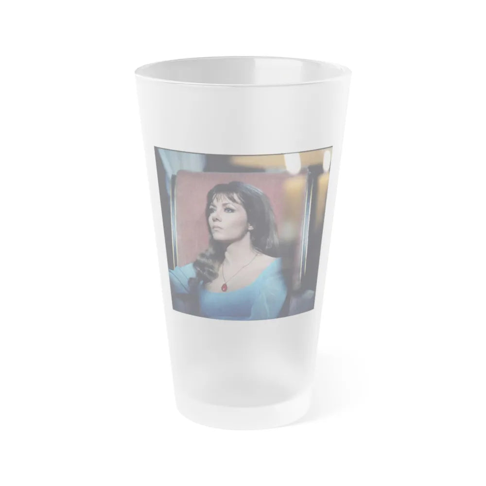 Ingrid Pitt #52 (Vintage Female Icon) Frosted Pint Glass 16oz-16oz-Frosted-Go Mug Yourself