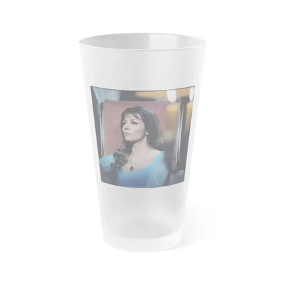 Ingrid Pitt #52 (Vintage Female Icon) Frosted Pint Glass 16oz 16oz Frosted - Go Mug Yourself