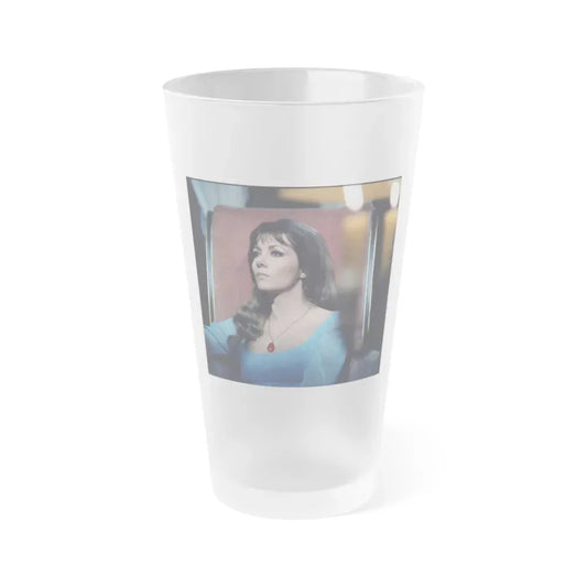 Ingrid Pitt #52 (Vintage Female Icon) Frosted Pint Glass 16oz 16oz Frosted - Go Mug Yourself