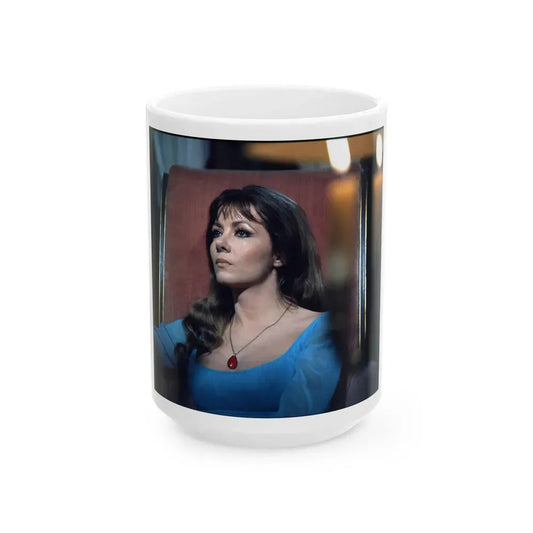Ingrid Pitt #52 (Vintage Female Icon) White Coffee Mug 15oz - Go Mug Yourself