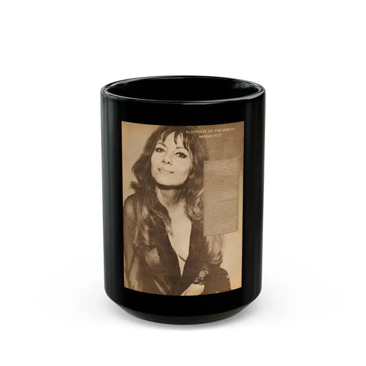 Ingrid Pitt #65 (Vintage Female Icon) Black Coffee Mug 15oz - Go Mug Yourself