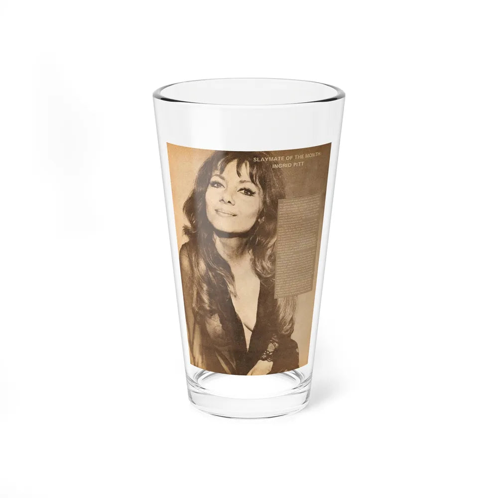 Ingrid Pitt #65 (Vintage Female Icon) Pint Glass 16oz-16oz-Go Mug Yourself