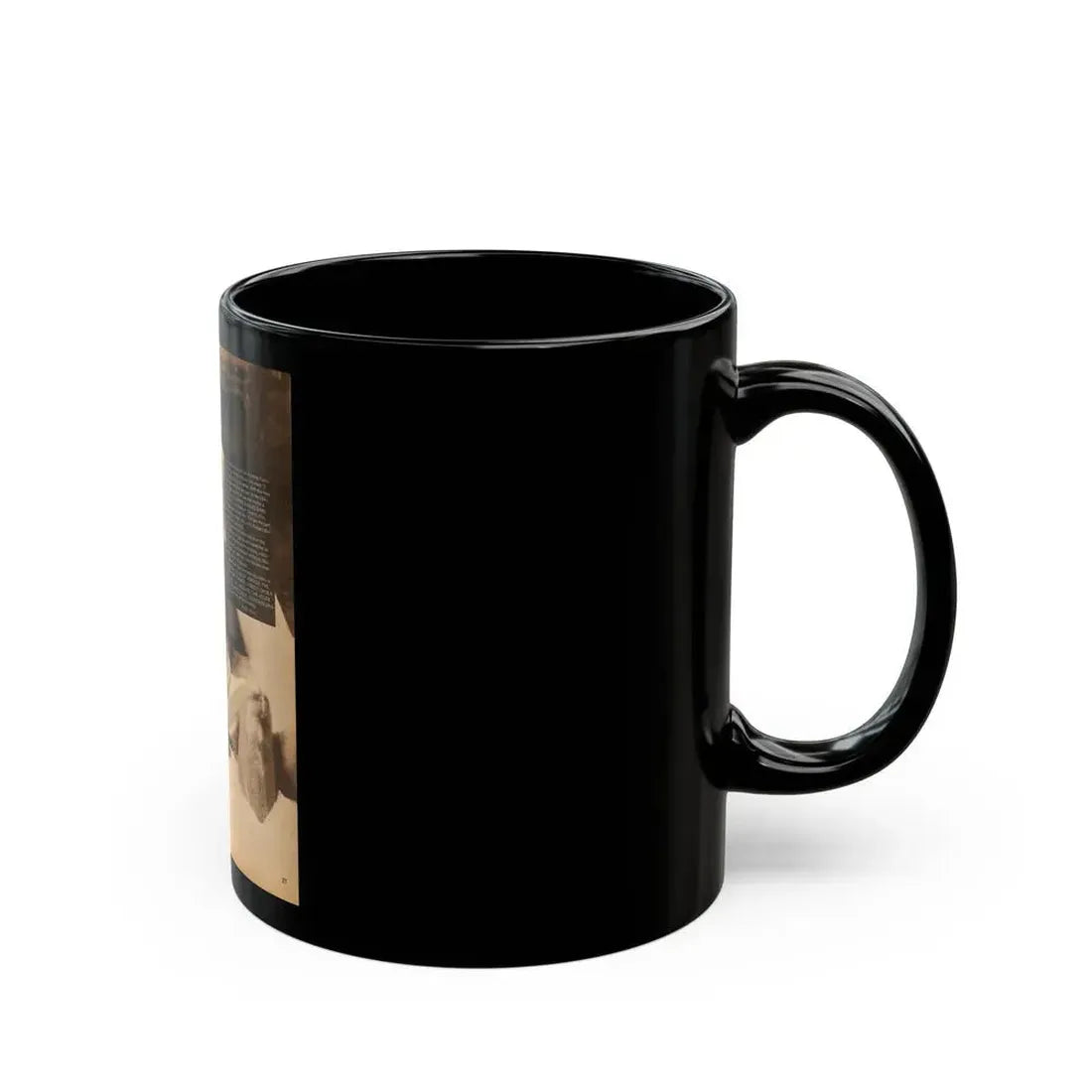 Ingrid Pitt #66 - Topless (Vintage Female Icon) Black Coffee Mug - Go Mug Yourself