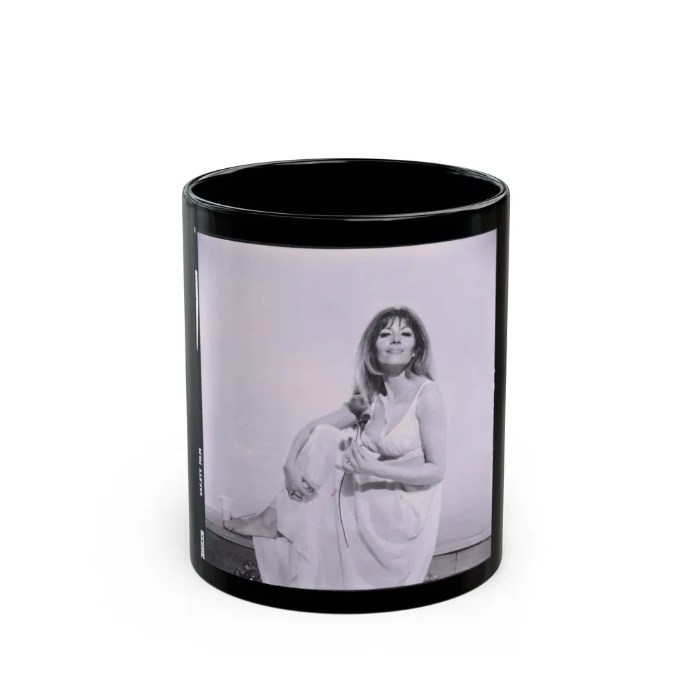 Ingrid Pitt #81 (Vintage Female Icon) Black Coffee Mug-11oz-Go Mug Yourself