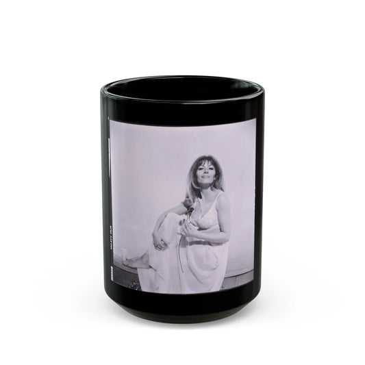 Ingrid Pitt #81 (Vintage Female Icon) Black Coffee Mug-15oz-Go Mug Yourself