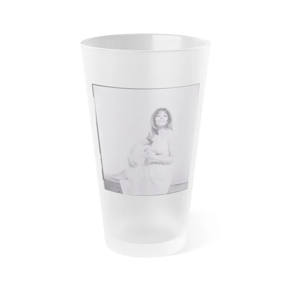 Ingrid Pitt #81 (Vintage Female Icon) Frosted Pint Glass 16oz-16oz-Frosted-Go Mug Yourself