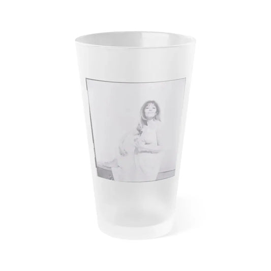 Ingrid Pitt #81 (Vintage Female Icon) Frosted Pint Glass 16oz 16oz Frosted - Go Mug Yourself