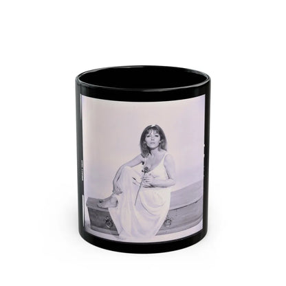 Ingrid Pitt #82 (Vintage Female Icon) Black Coffee Mug-11oz-Go Mug Yourself