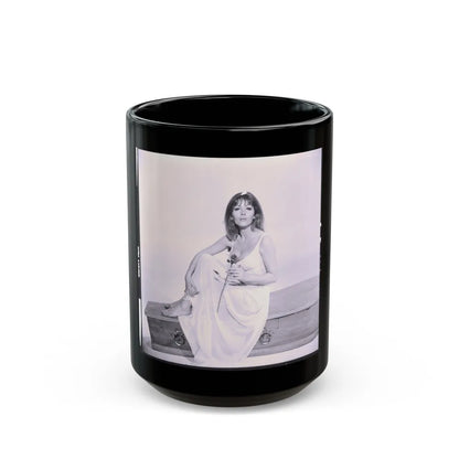 Ingrid Pitt #82 (Vintage Female Icon) Black Coffee Mug-15oz-Go Mug Yourself