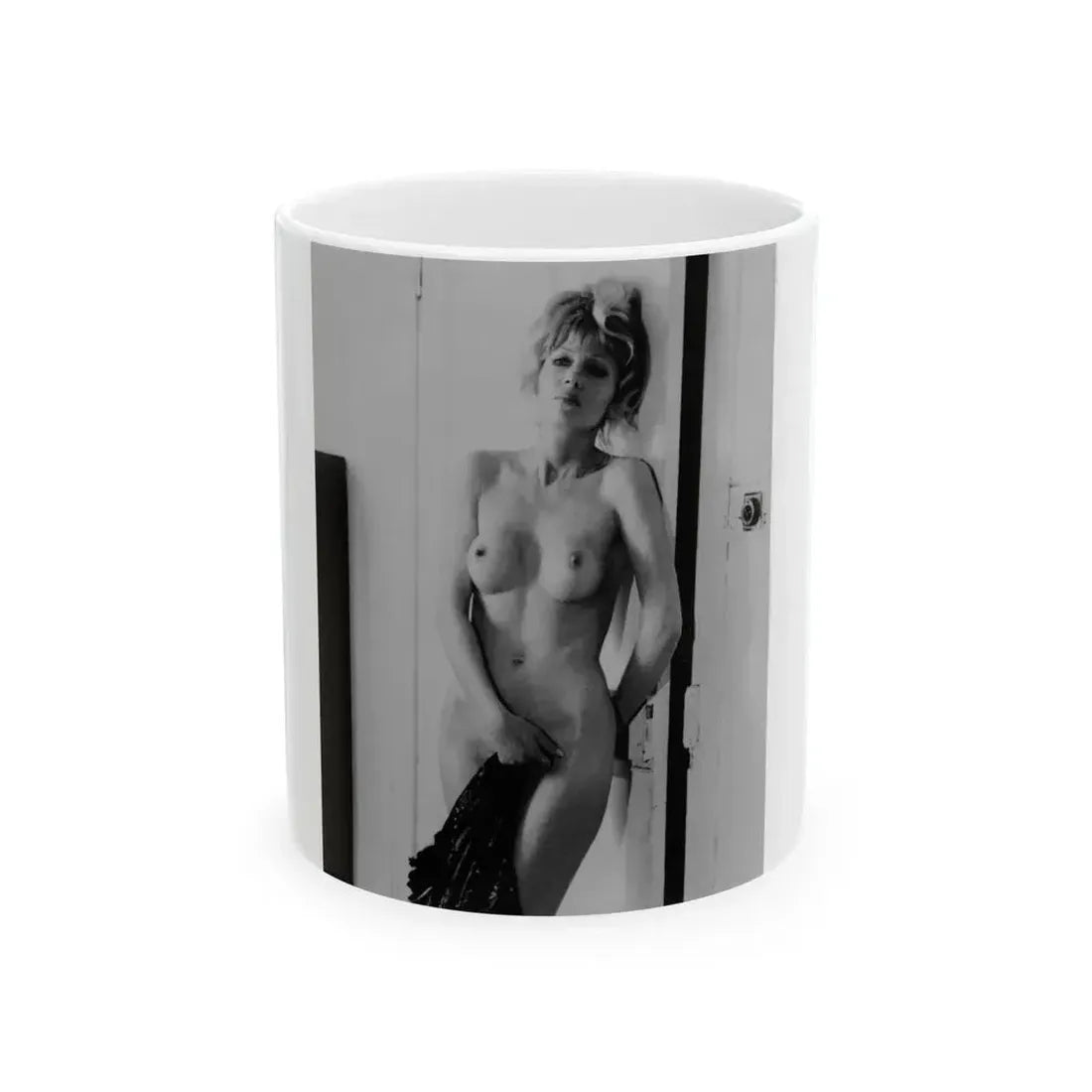 Ingrid Pitt #83 - Topless (Vintage Female Icon) White Coffee Mug 11oz - Go Mug Yourself
