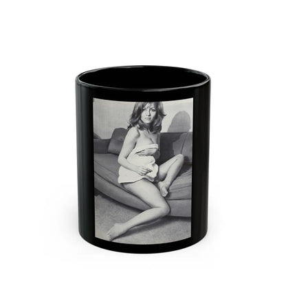 Ingrid Pitt #84 (Vintage Female Icon) Black Coffee Mug-11oz-Go Mug Yourself