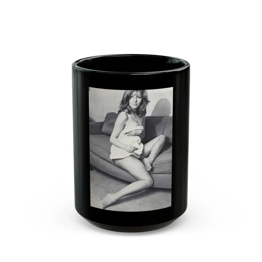 Ingrid Pitt #84 (Vintage Female Icon) Black Coffee Mug 15oz - Go Mug Yourself