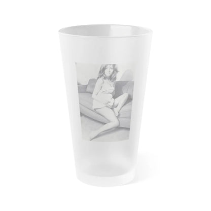 Ingrid Pitt #84 (Vintage Female Icon) Frosted Pint Glass 16oz-16oz-Frosted-Go Mug Yourself