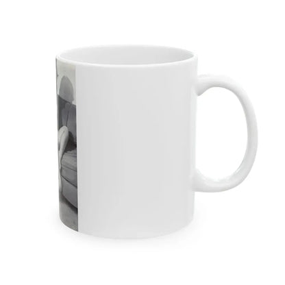 Ingrid Pitt #84 (Vintage Female Icon) White Coffee Mug - Go Mug Yourself