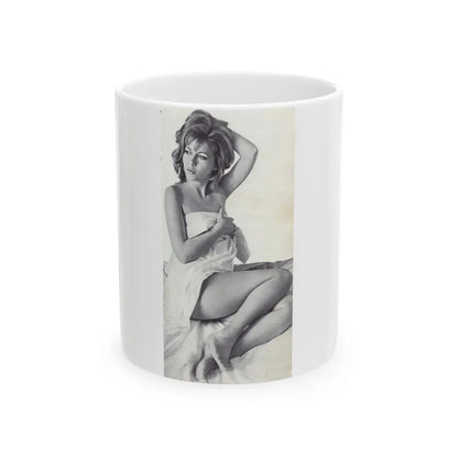 Ingrid Pitt #85 (Vintage Female Icon) White Coffee Mug 11oz - Go Mug Yourself