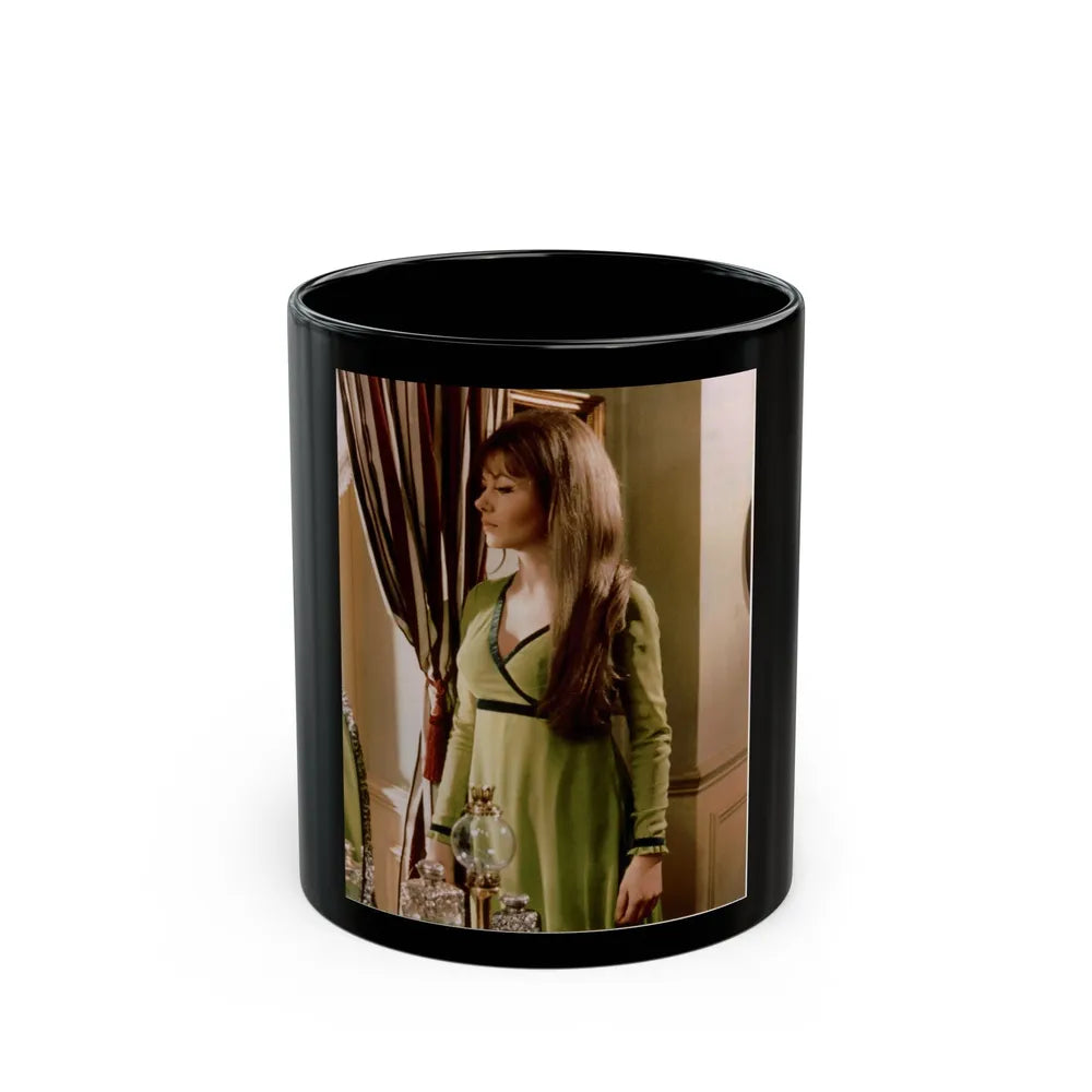 Ingrid Pitt #87 (Vintage Female Icon) Black Coffee Mug-11oz-Go Mug Yourself