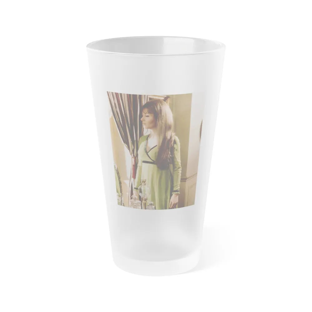 Ingrid Pitt #87 (Vintage Female Icon) Frosted Pint Glass 16oz-16oz-Frosted-Go Mug Yourself