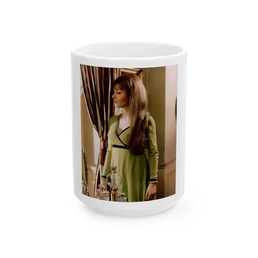 Ingrid Pitt #87 (Vintage Female Icon) White Coffee Mug 15oz - Go Mug Yourself