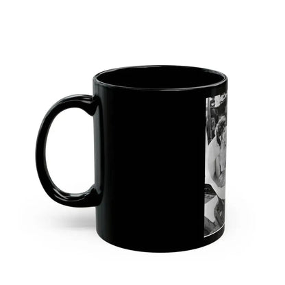 Ingrid Pitt #88 - Topless (Vintage Female Icon) Black Coffee Mug - Go Mug Yourself