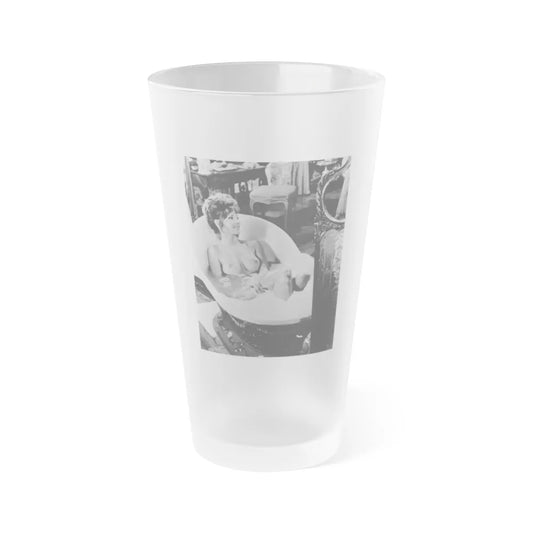 Ingrid Pitt #88 - Topless (Vintage Female Icon) Frosted Pint Glass 16oz-16oz-Frosted-Go Mug Yourself