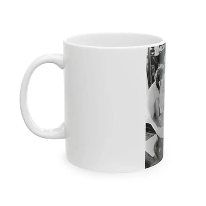 Ingrid Pitt #88 - Topless (Vintage Female Icon) White Coffee Mug - Go Mug Yourself
