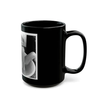 Ingrid Pitt #93 - Topless (Vintage Female Icon) Black Coffee Mug - Go Mug Yourself