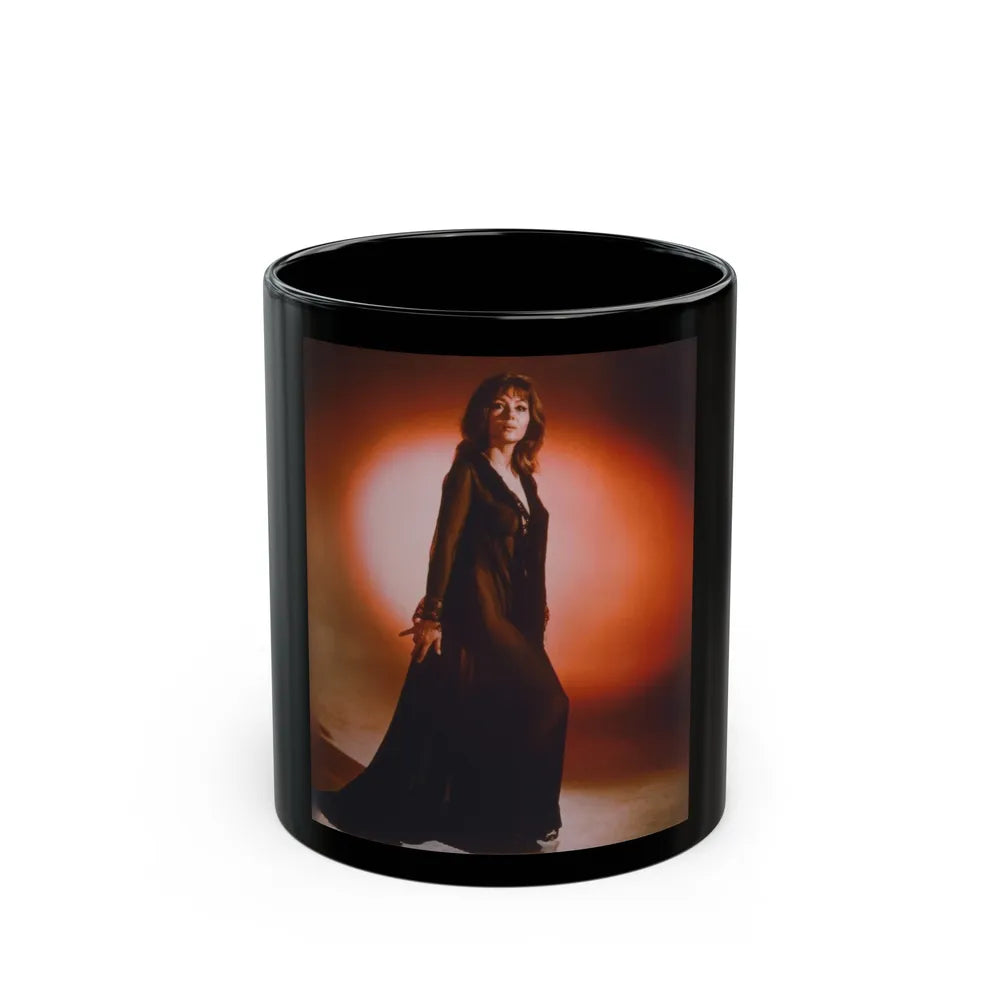 Ingrid Pitt #95 (Vintage Female Icon) Black Coffee Mug-11oz-Go Mug Yourself