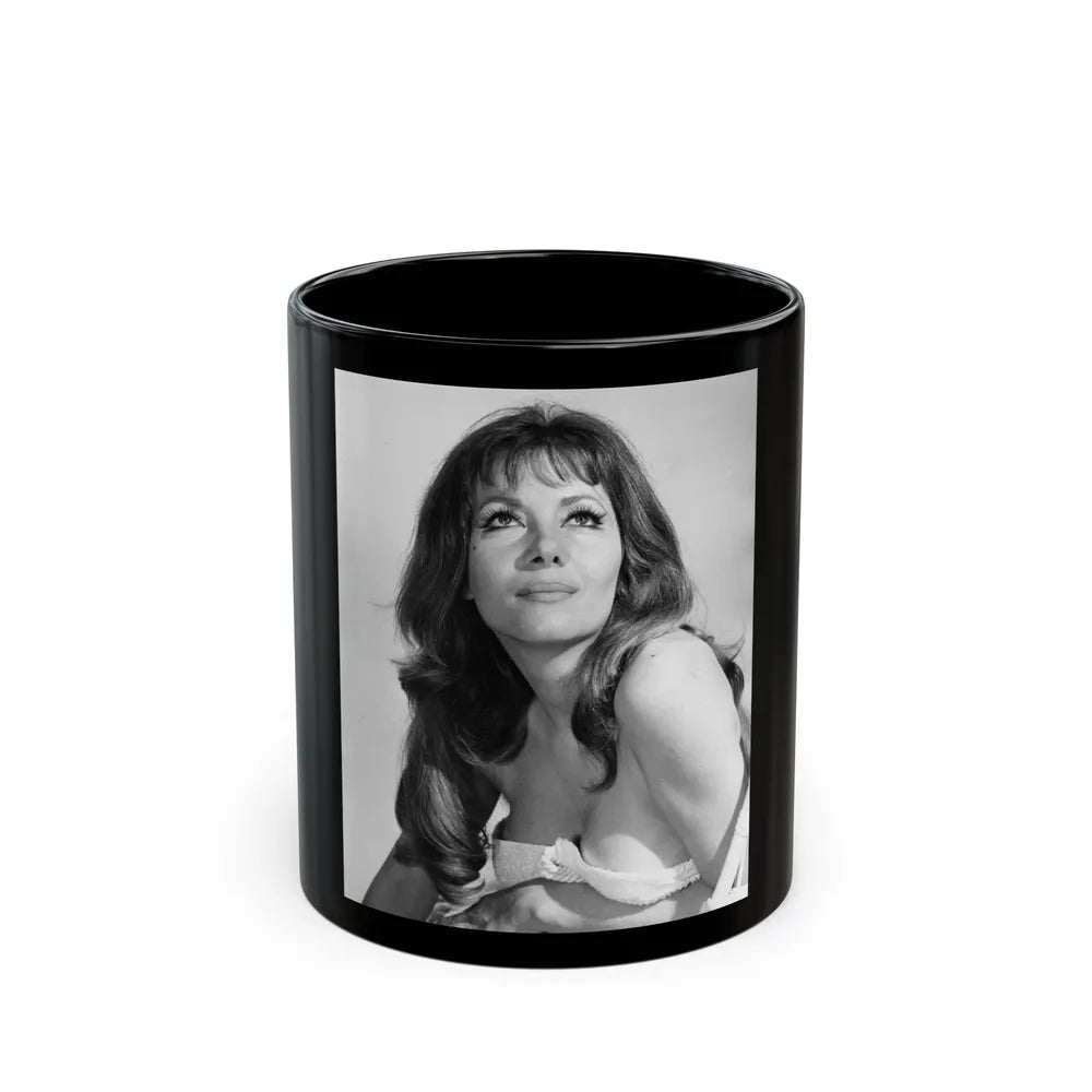 Ingrid Pitt #98 (Vintage Female Icon) Black Coffee Mug-11oz-Go Mug Yourself