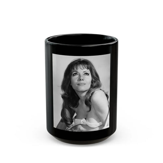 Ingrid Pitt #98 (Vintage Female Icon) Black Coffee Mug-15oz-Go Mug Yourself