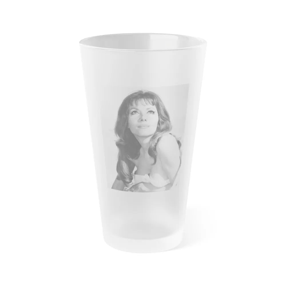 Ingrid Pitt #98 (Vintage Female Icon) Frosted Pint Glass 16oz-16oz-Frosted-Go Mug Yourself