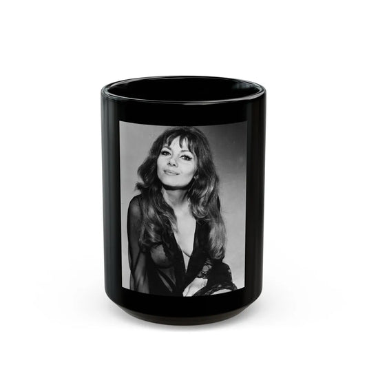 Ingrid Pitt #99 (Vintage Female Icon) Black Coffee Mug-15oz-Go Mug Yourself