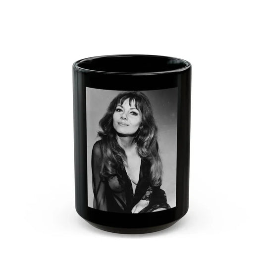 Ingrid Pitt #99 (Vintage Female Icon) Black Coffee Mug 15oz - Go Mug Yourself