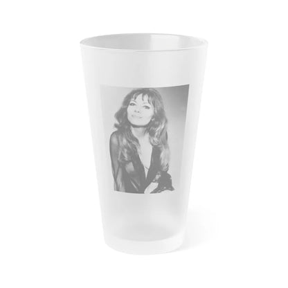 Ingrid Pitt #99 (Vintage Female Icon) Frosted Pint Glass 16oz-16oz-Frosted-Go Mug Yourself