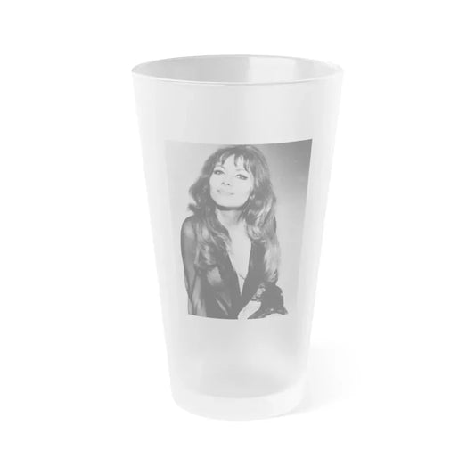 Ingrid Pitt #99 (Vintage Female Icon) Frosted Pint Glass 16oz 16oz Frosted - Go Mug Yourself