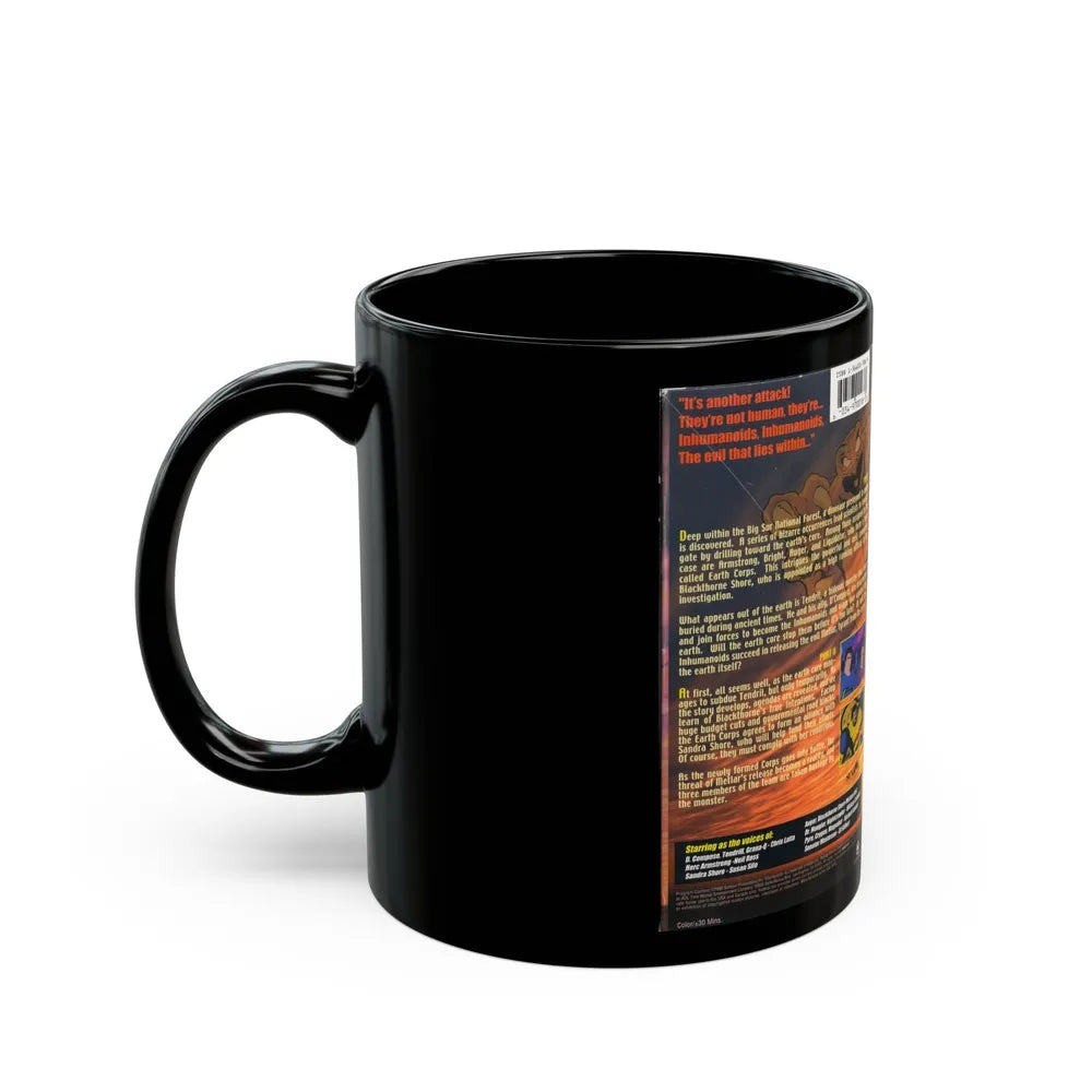 INHUMANOIDS THE EVIL THAT LIES WITHIN (VHS COVER) - Black Coffee Mug-Go Mug Yourself