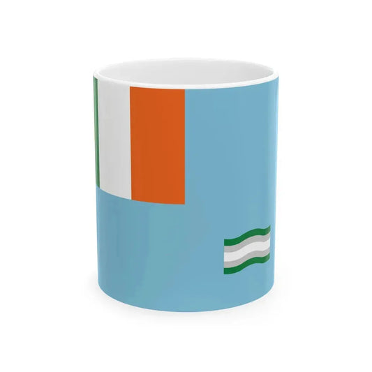 Inland Waterways Association of Ireland flag (Ireland) White Coffee Mug 11oz - Go Mug Yourself