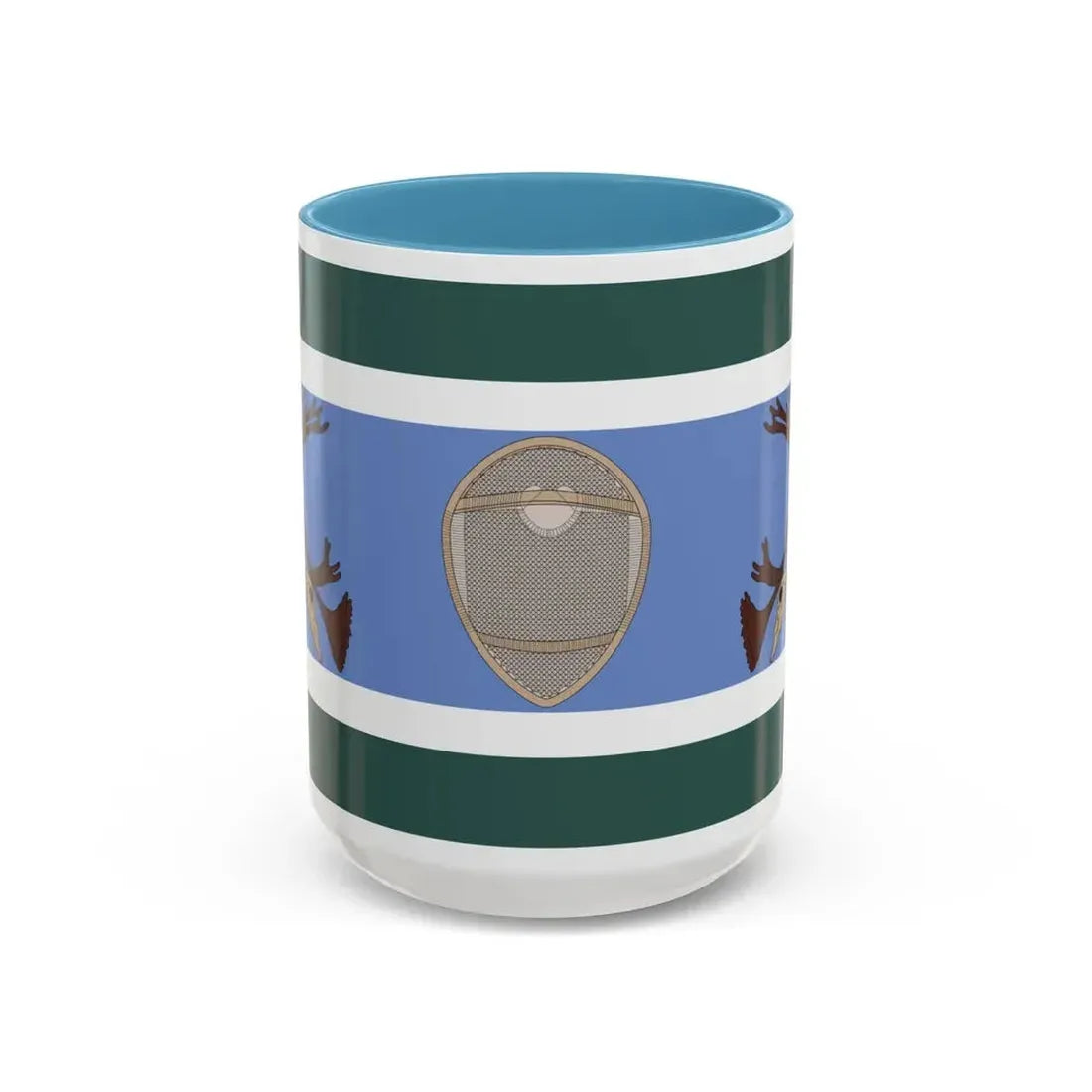 Innu Nation Flag - Accent Coffee Mug 15oz Light Blue - Go Mug Yourself