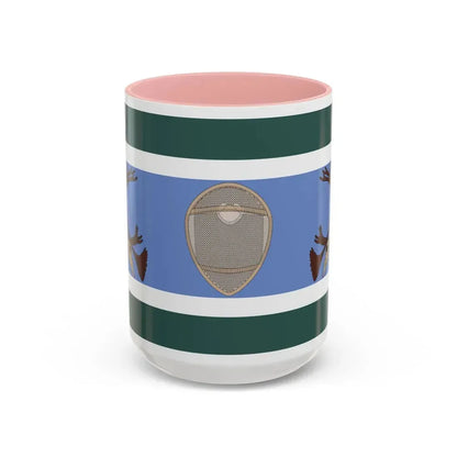 Innu Nation Flag - Accent Coffee Mug 15oz Pink - Go Mug Yourself