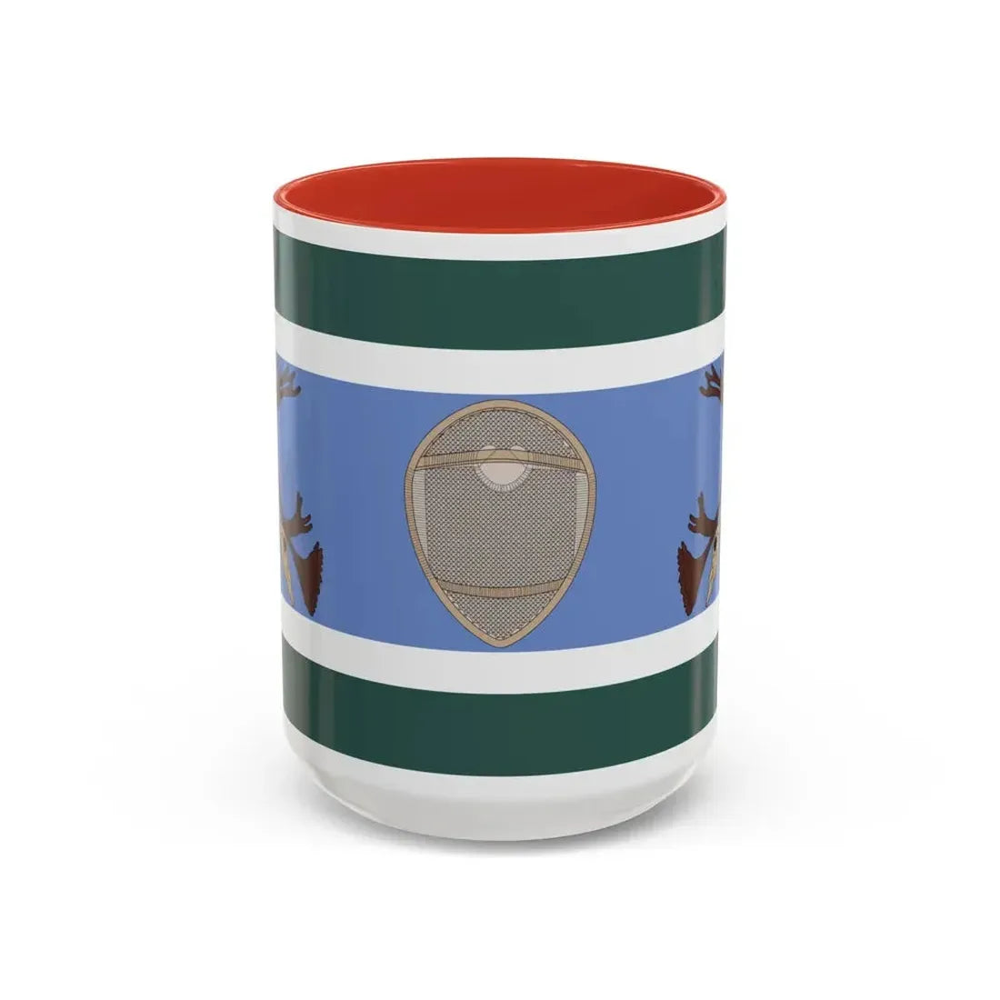Innu Nation Flag - Accent Coffee Mug 15oz Red - Go Mug Yourself