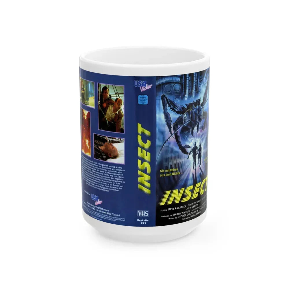 INSECT USA VIDEO (VHS COVER) - White Coffee Mug 15oz - Go Mug Yourself