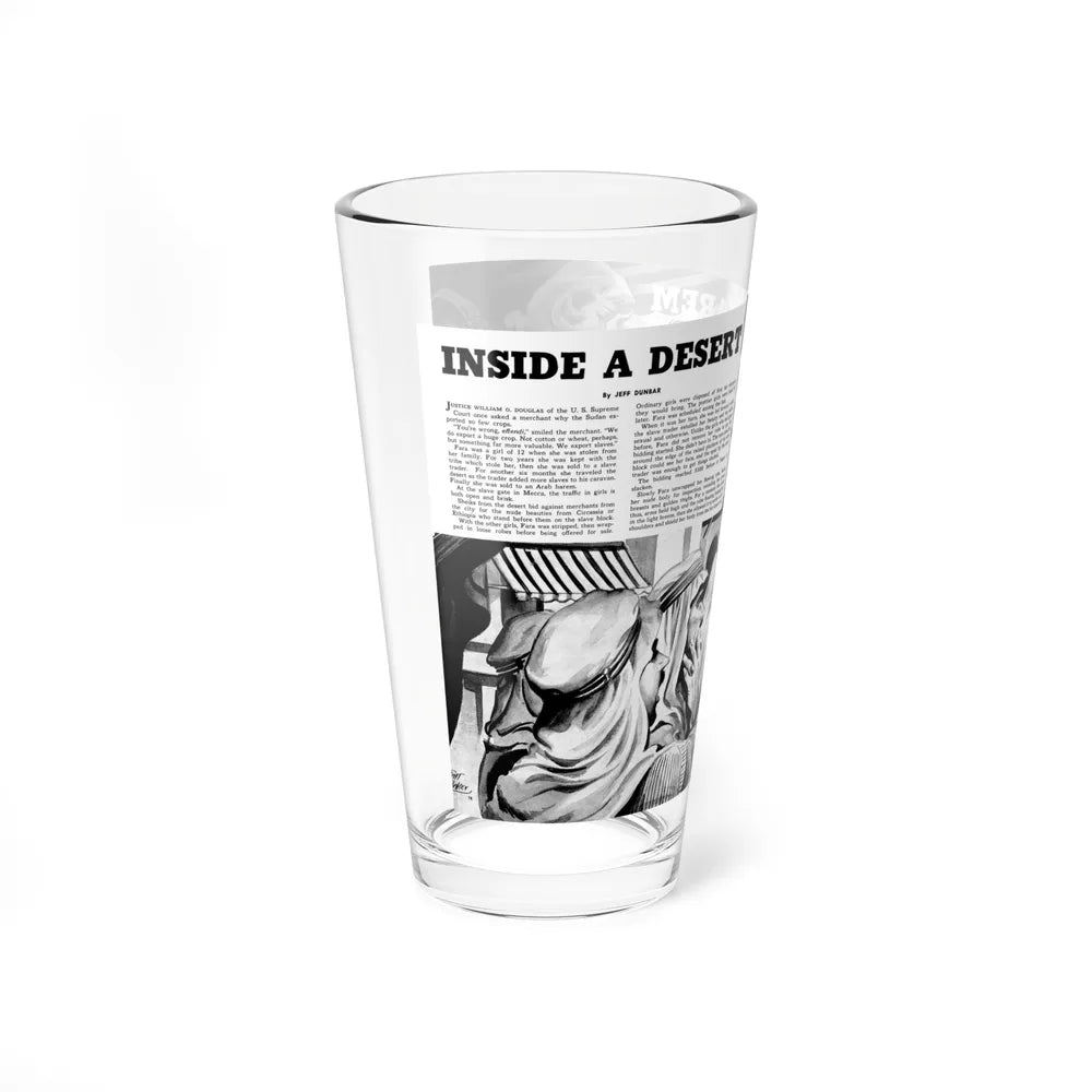 Inside A Desert Harem, Courage magazine, November 1957 - Pint Glass 16oz-Go Mug Yourself