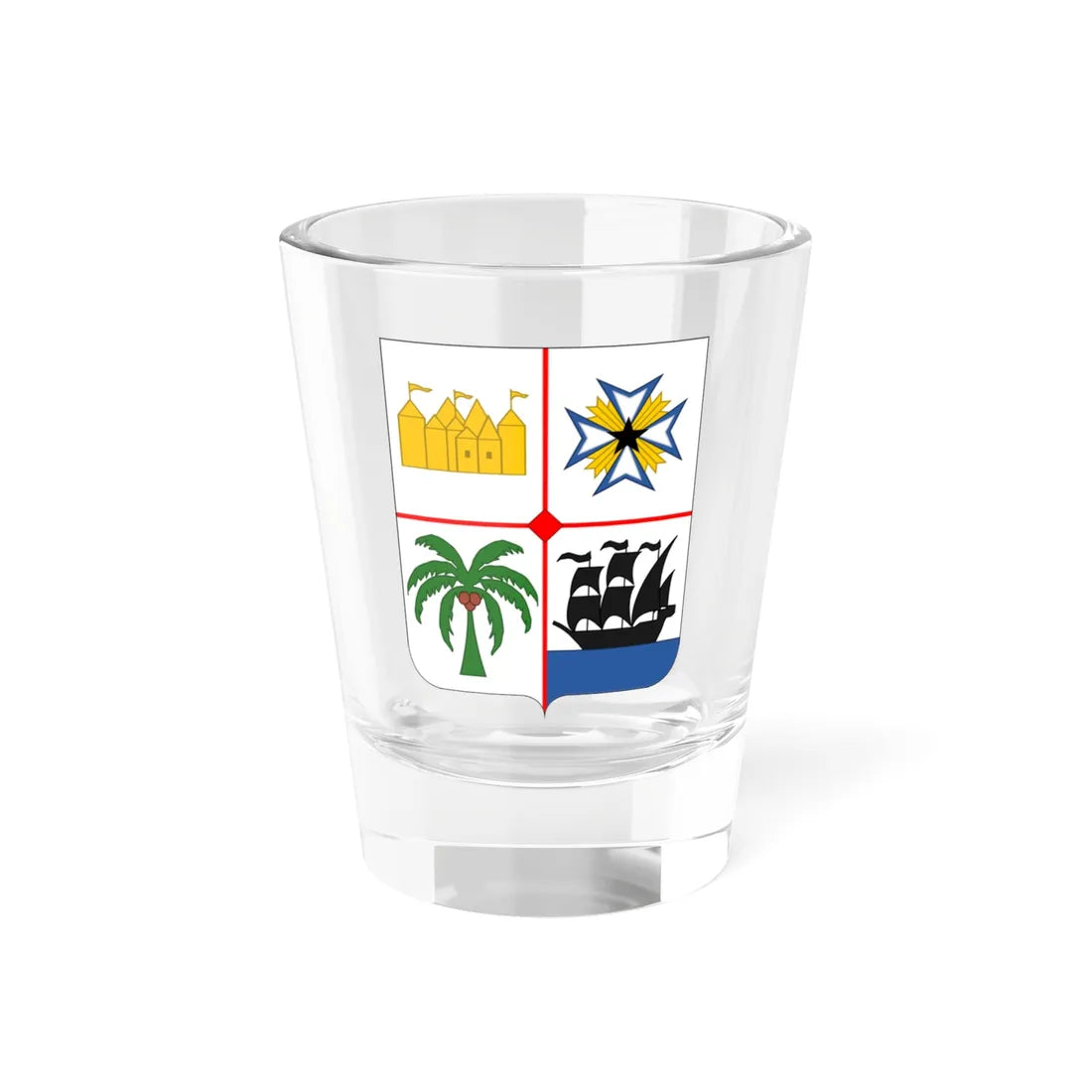 Insigne Benini (Benin) (Coat of Arms) Shot Glass 1.5oz 1.5oz - Go Mug Yourself