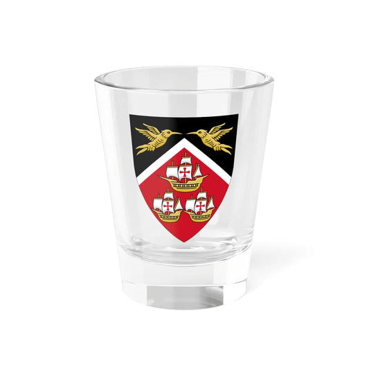 Insigne Trinitatis et Tobaci (Trinidad and Tobago) (Coat of Arms) Shot Glass 1.5oz 1.5oz - Go Mug Yourself