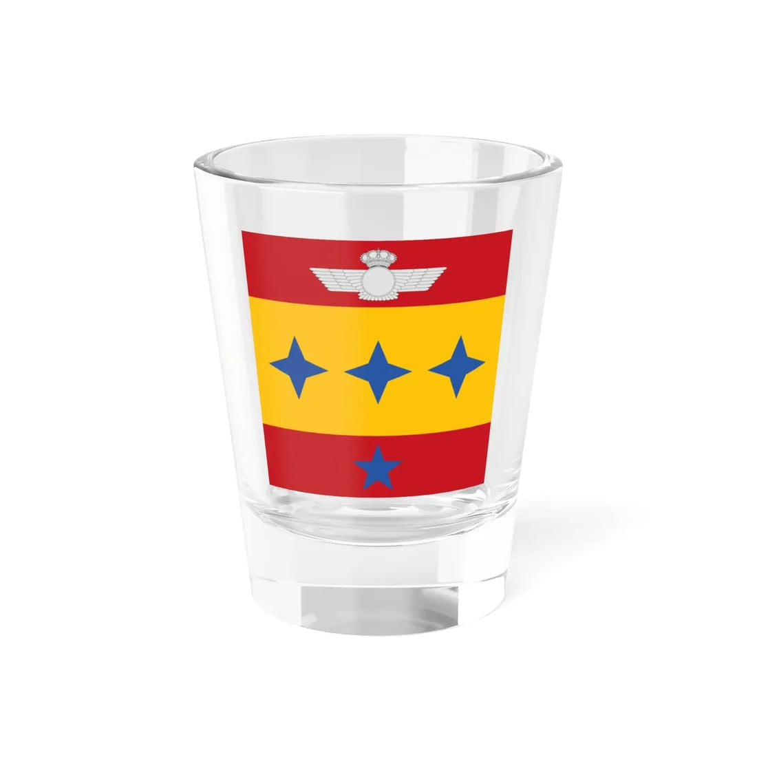 Insignia del Jefe del Estado Mayor del Aire Espana Texto Consolidado (Spain) Shot Glass 1.5oz 1.5oz - Go Mug Yourself
