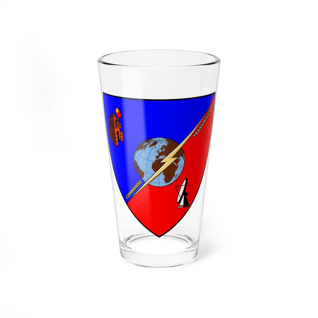 Insignia Italy Army Commando Transmissioni (Italy) (Coat of Arms) Pint Glass 16oz 16oz - Go Mug Yourself
