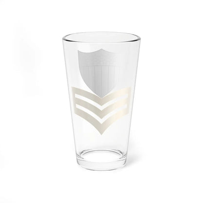 Insignia of a United States Coast Guard petty officer first class (United States) (Military Rank) Pint Glass 16oz - Go Mug Yourself